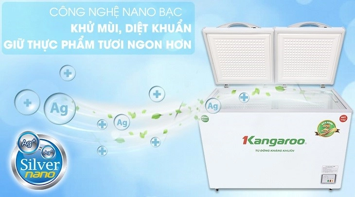 Tủ đông Kangaroo 252 lít KG 400NC2 sở hữu công nghệ Nano Bạc