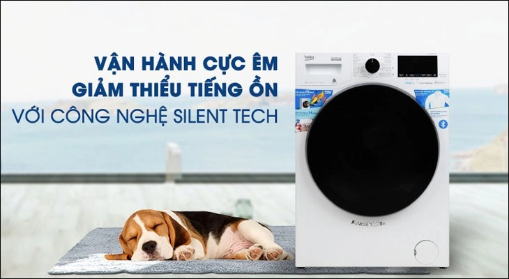 Máy giặt cửa trước có khả năng vận hành êm ái, không gây ồn