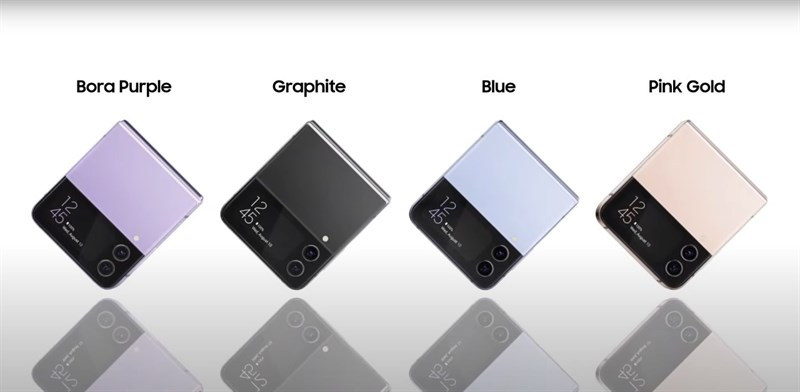 Bốn phiên bản màu sắc của Samsung Galaxy Z Flip4