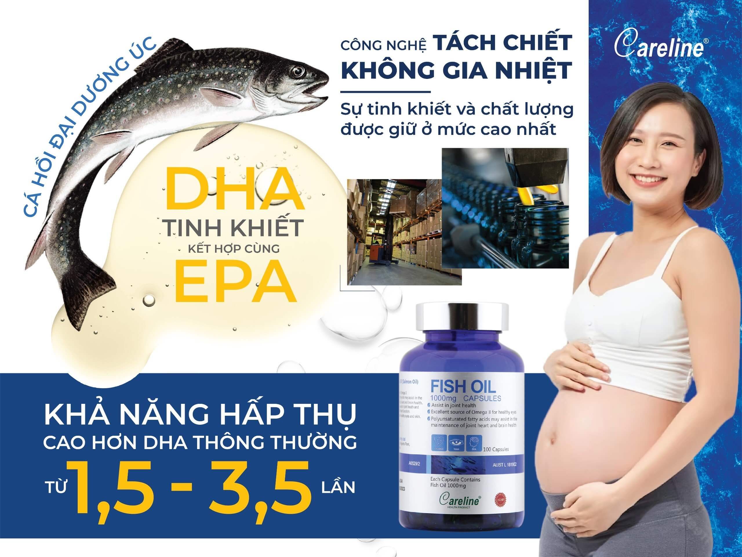 DHA bầu cá hồi Careline - Công nghệ tách chiết không gia nhiệt