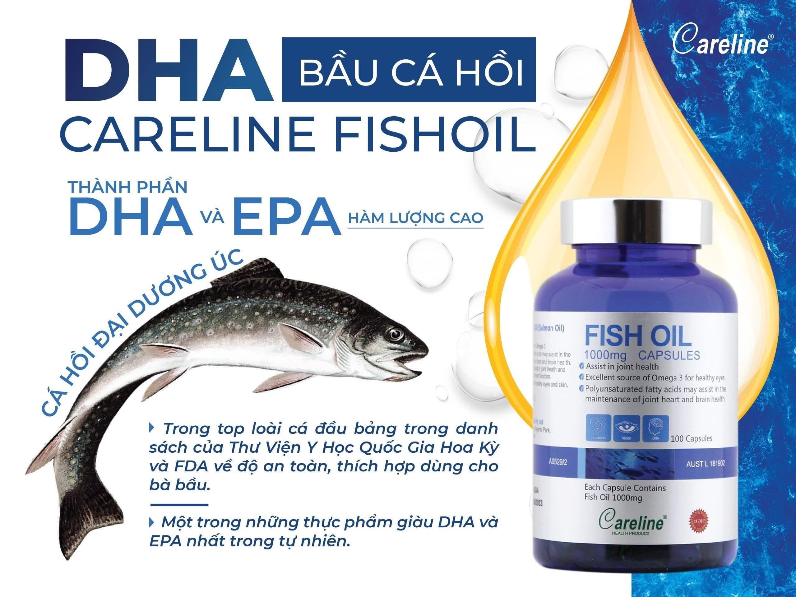 DHA bầu cá hồi Careline tinh khiết an toàn