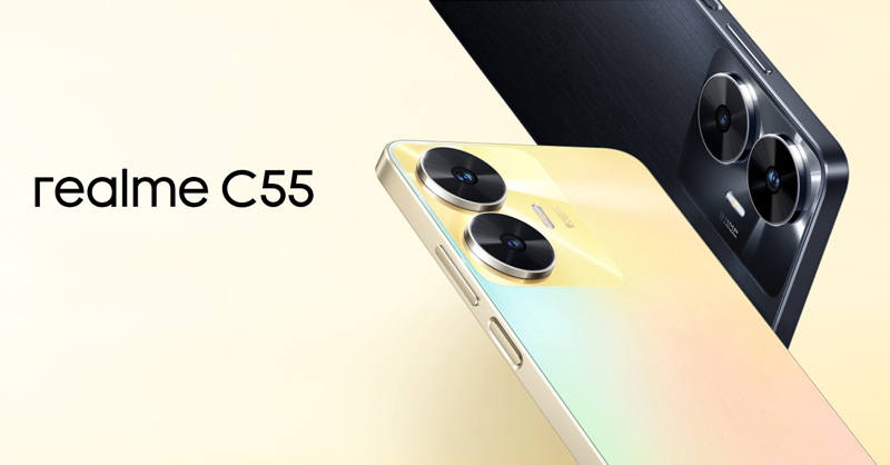 Realme C55 sở hữu hệ thống phản quang mới vô cùng đẹp mắt