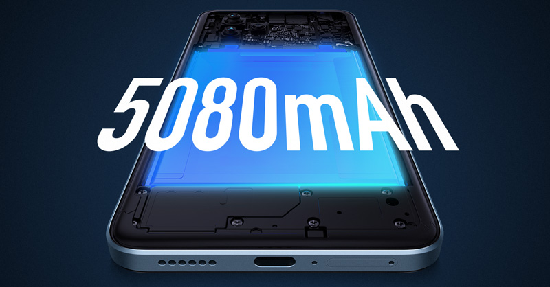 Redmi Note 12T Pro có dung lượng pin lên đến 5080mAh