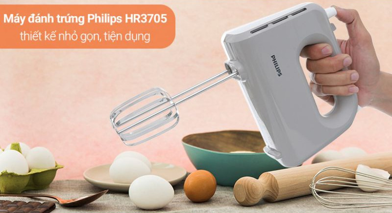 Máy đánh trứng cầm tay Philips HR3705