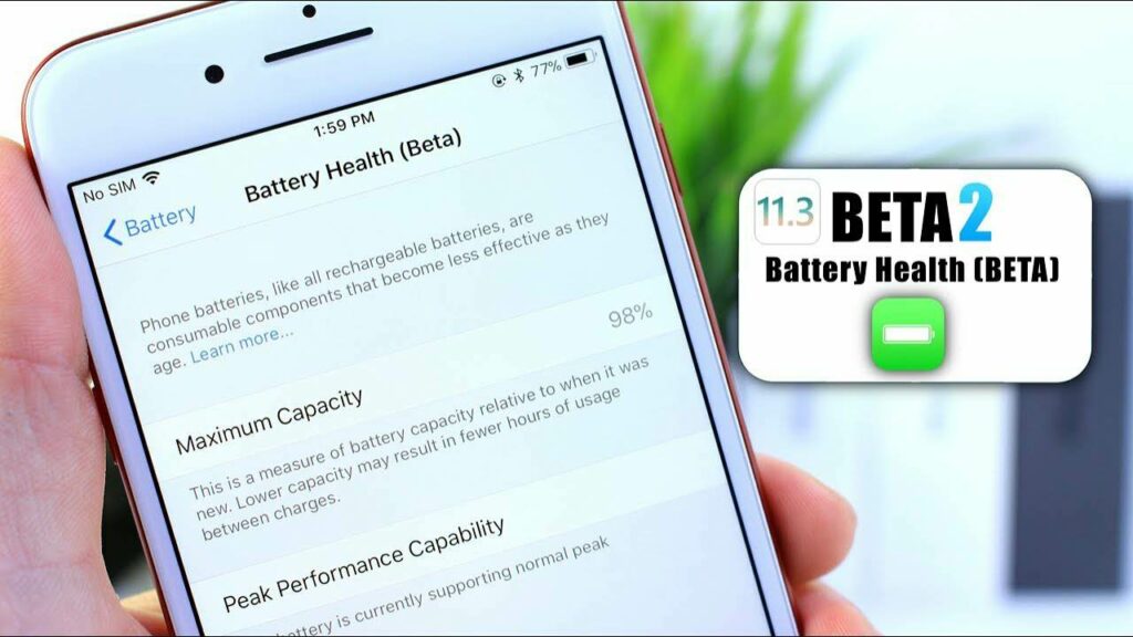 Tính năng dung lượng pin tối đa được cập nhật từ iOS 11.3 Beta 2
