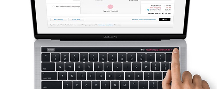 Macbook pro 2017 được bán với một một phiên bản có Touch Bar