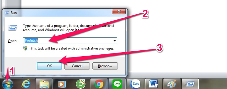 Các bước thực hiện mở bộ nhớ Prefetch