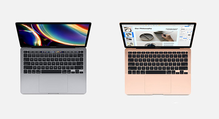 Macbook Air được đánh giá mỏng nhẹ hơn so với macbook pro