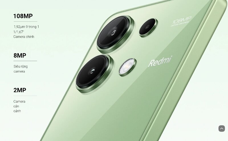 Điện thoại Xiaomi Redmi Note 13 8GB/256GB camera