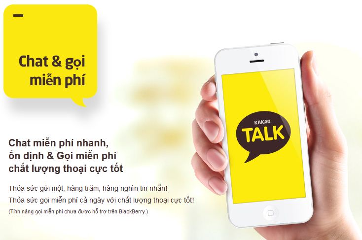 Tại Việt Nam KakaoTalk có trên 1 triệu người sử dụng. Ảnh: goplaystore.com